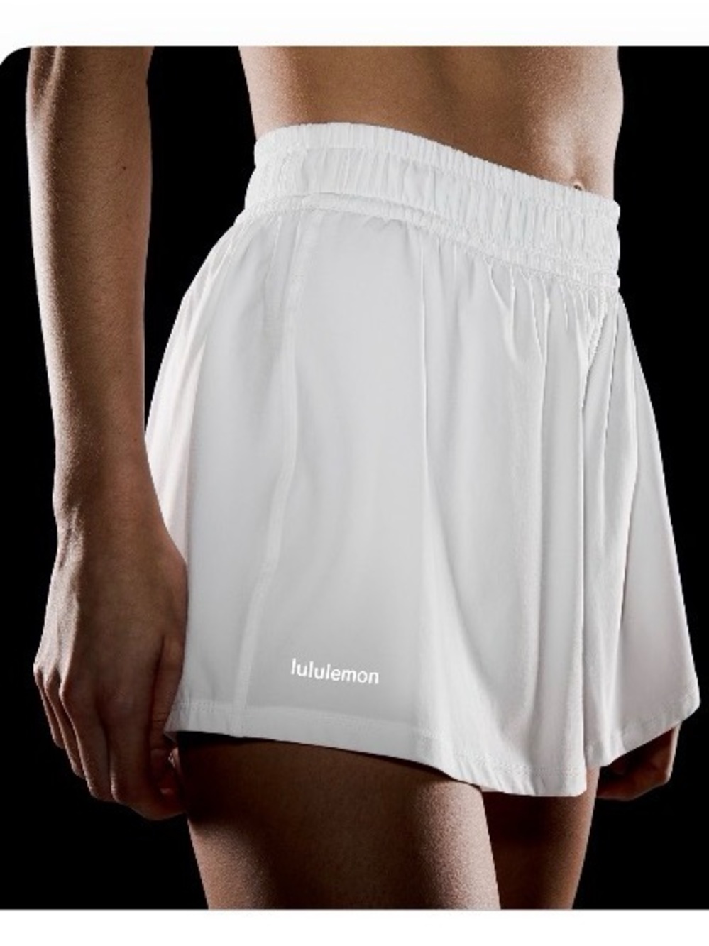 lululemon athletica White Women's Athletic Shorts with Elastic Waistband